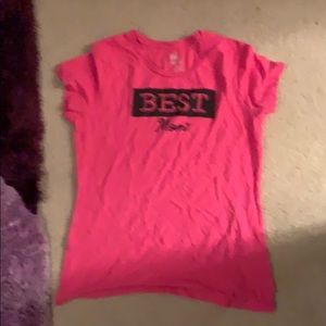 A pink best mom shirt